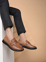 Mens Casual Penny Loafers- Tan