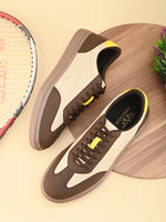 Mens Casual Kai Sneakers- Beige Brown