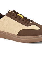 Mens Casual Kai Sneakers- Beige Brown