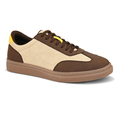 Mens Casual Kai Sneakers- Beige Brown