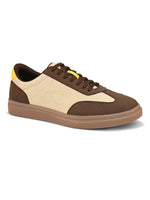 Mens Casual Kai Sneakers- Beige Brown