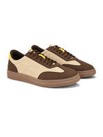 Mens Casual Kai Sneakers- Beige Brown