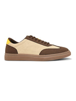 Mens Casual Kai Sneakers- Beige Brown