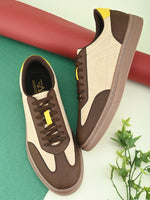 Mens Casual Kai Sneakers- Beige Brown