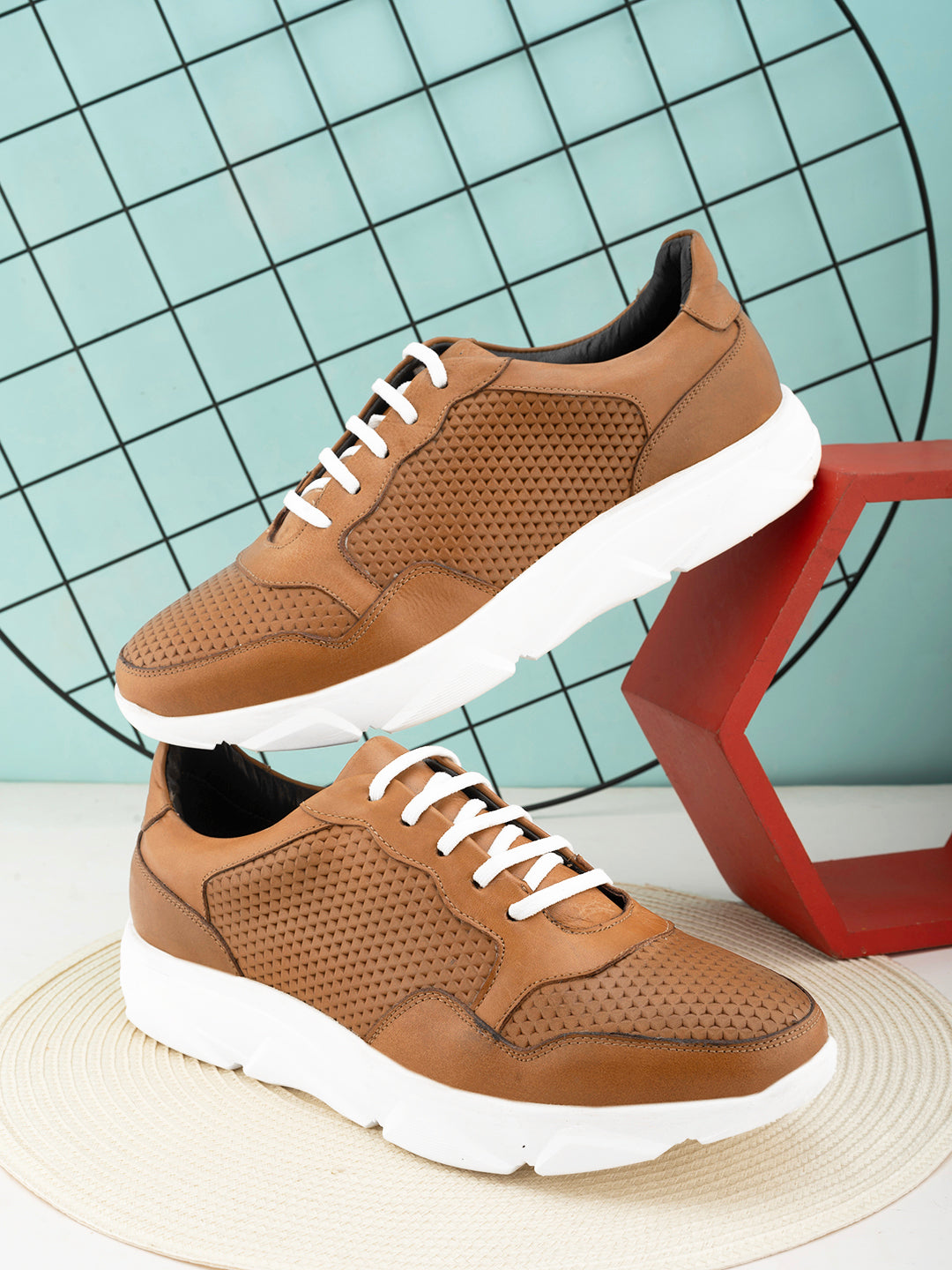 Mens Casual Orion Sneakers- Tan
