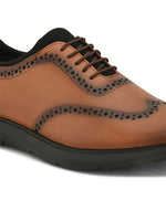 Mens Casual Cross Brogues- Tan