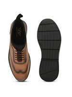 Mens Casual Cross Brogues- Tan