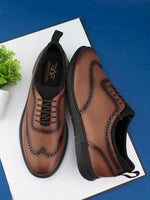 Mens Casual Cross Brogues- Tan