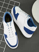 Mens Casual Ryder Sneakers- White Blue