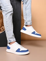 Mens Casual Ryder Sneakers- White Blue