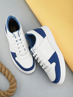 Mens Casual Ryder Sneakers- White Blue