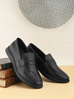 Mens Casual Penny Loafers- Black