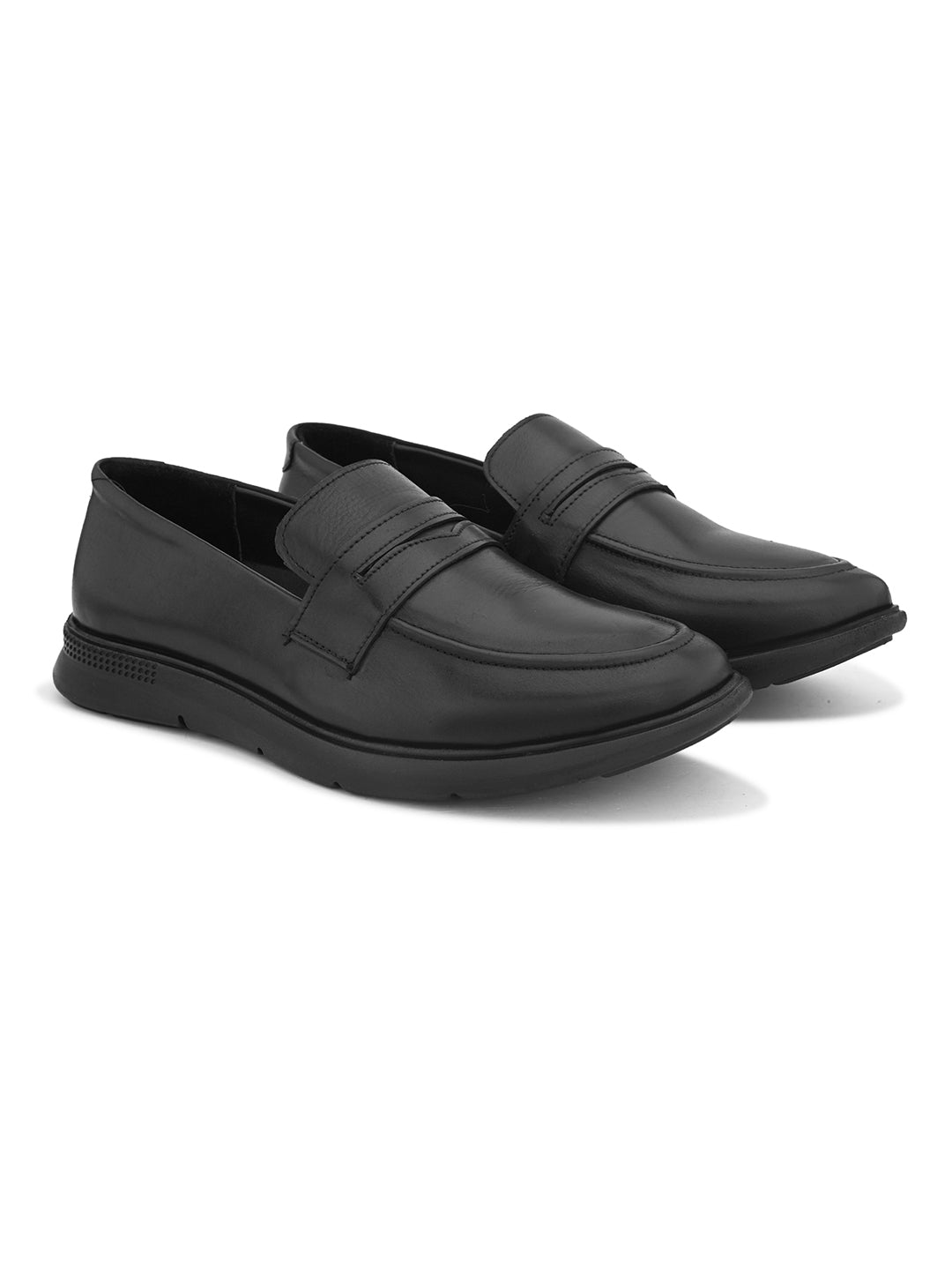Mens Casual Penny Loafers- Black