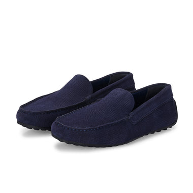 Men's Suede Moccasino - Cooper Navy Blue