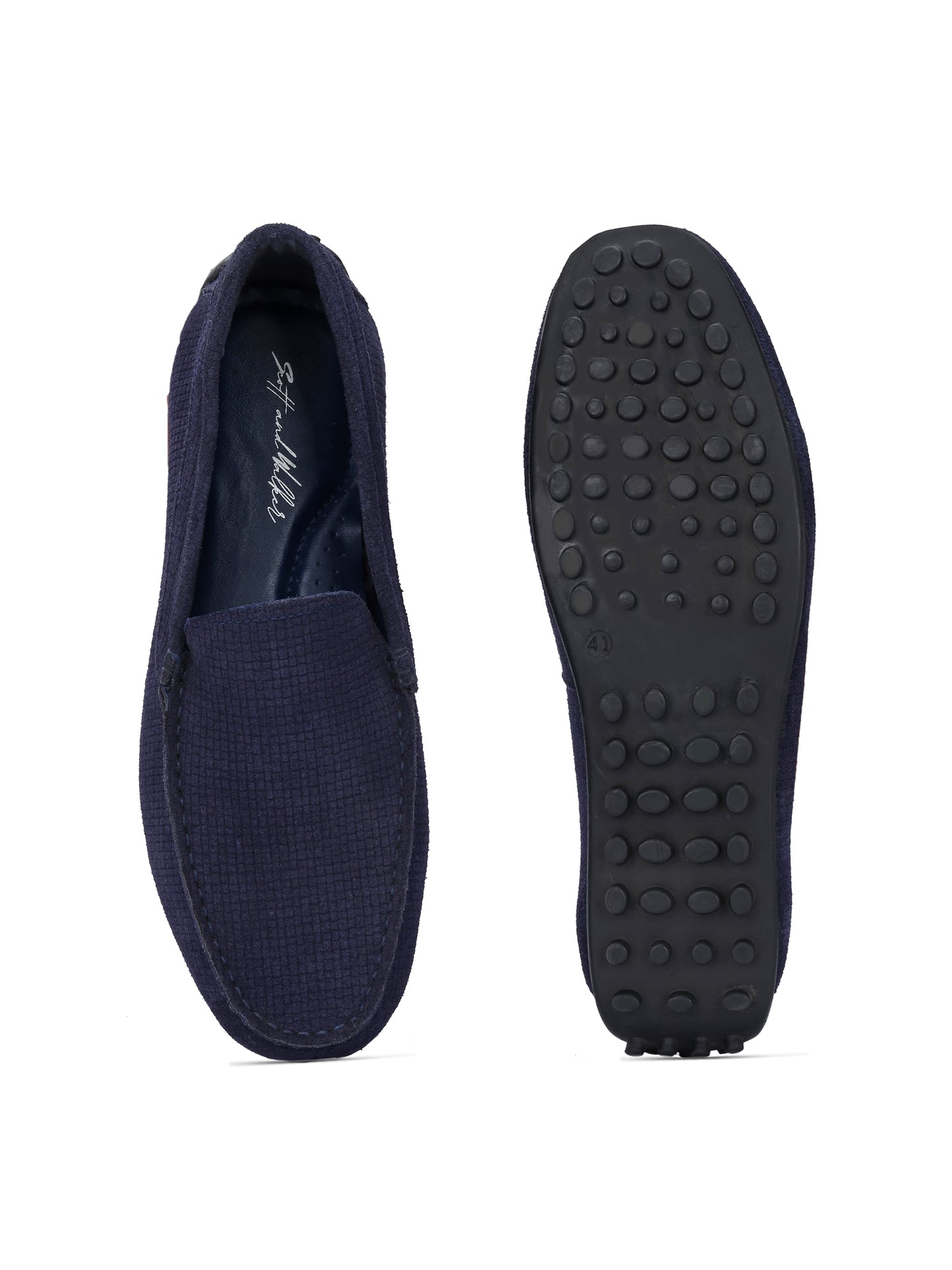Men's Suede Moccasino - Cooper Navy Blue