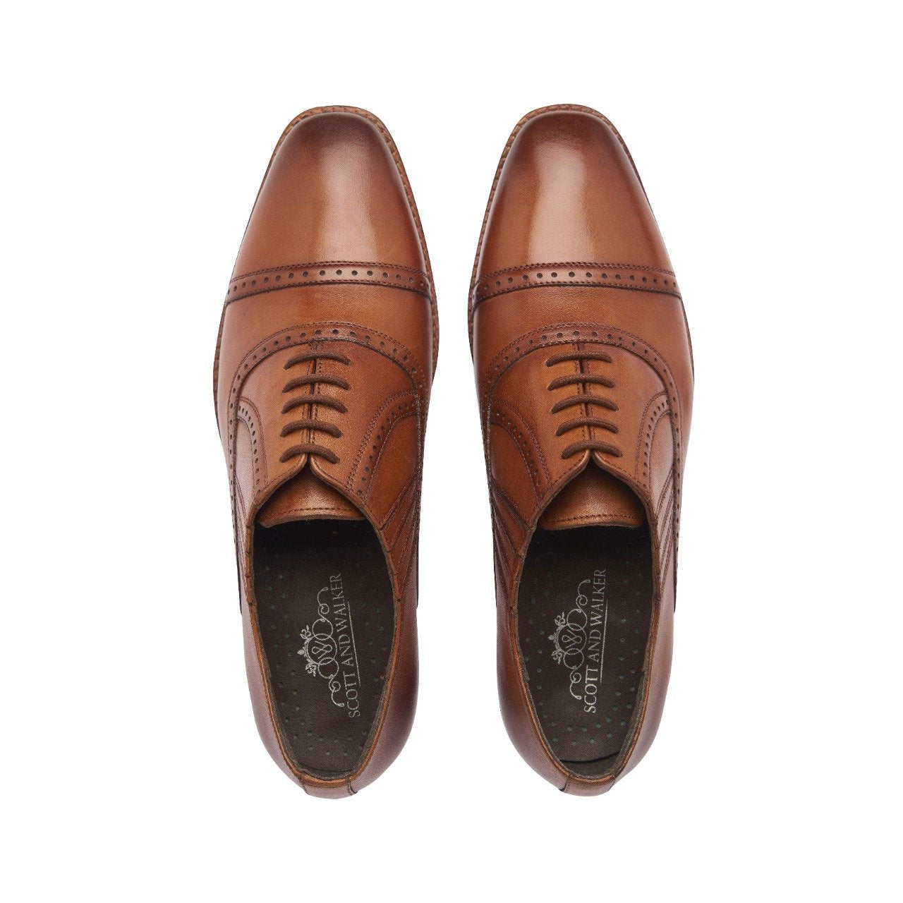 Men's Leather Ethan Toe Cap Shoe