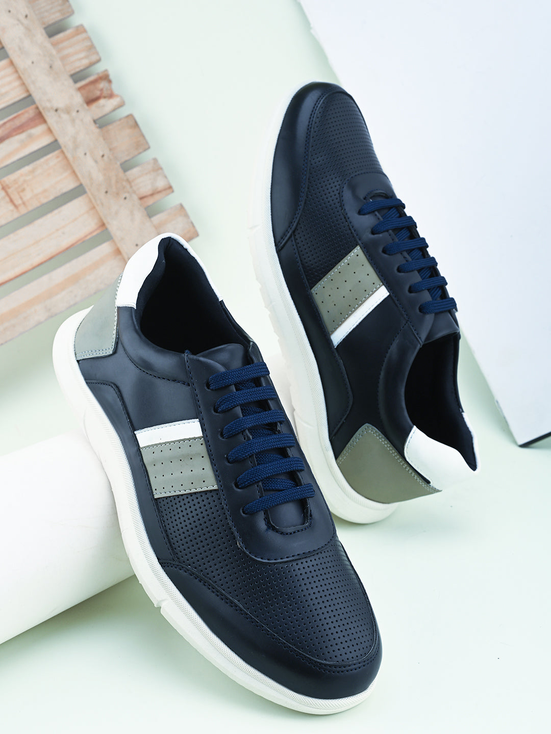 Mens Casual City Shoes- Navy