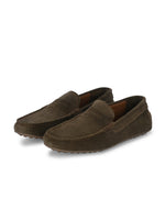 Men's Suede Moccasino - Brandon Olive Green