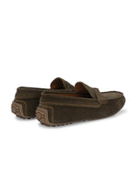 Men's Suede Moccasino - Brandon Olive Green