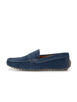 Men's Suede Moccasino - Brandon Jeans Blue