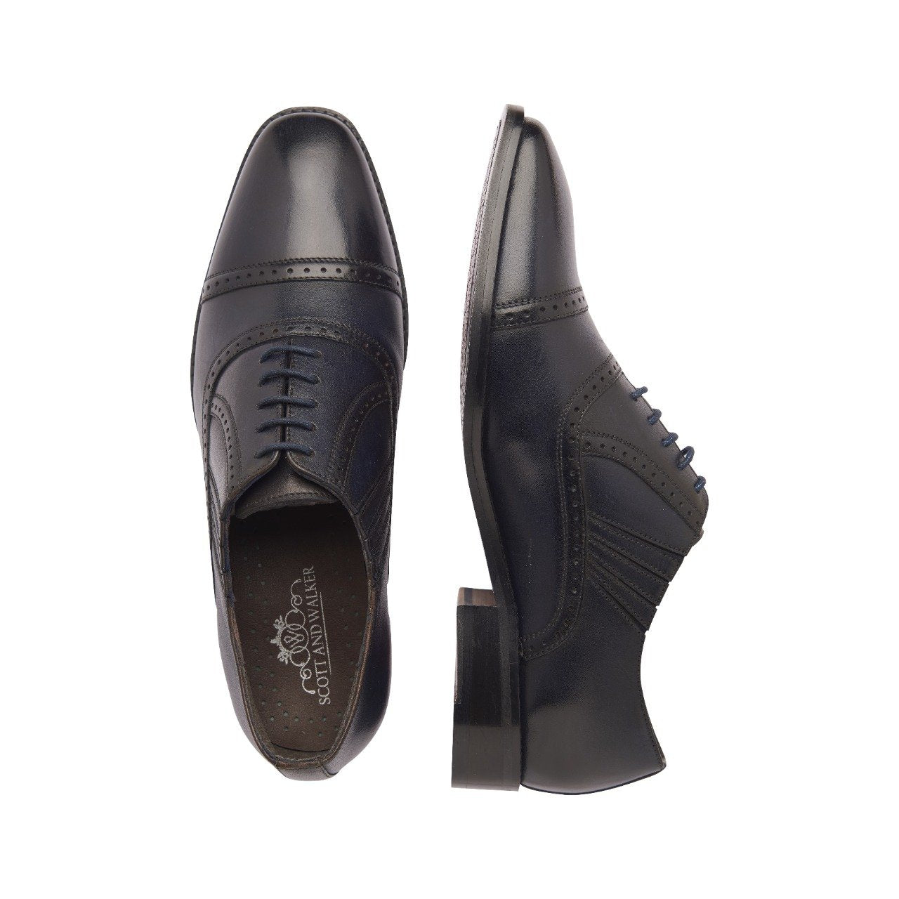 Men's Leather Ethan Toe Cap Shoe