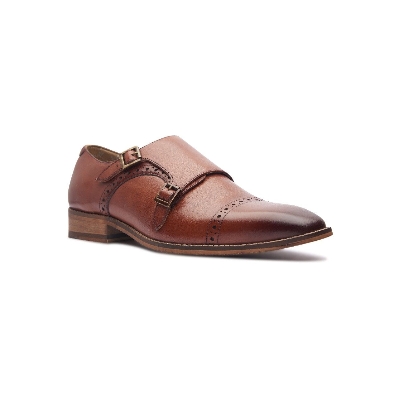 Men's Leather Harvey Double Monk Shoe