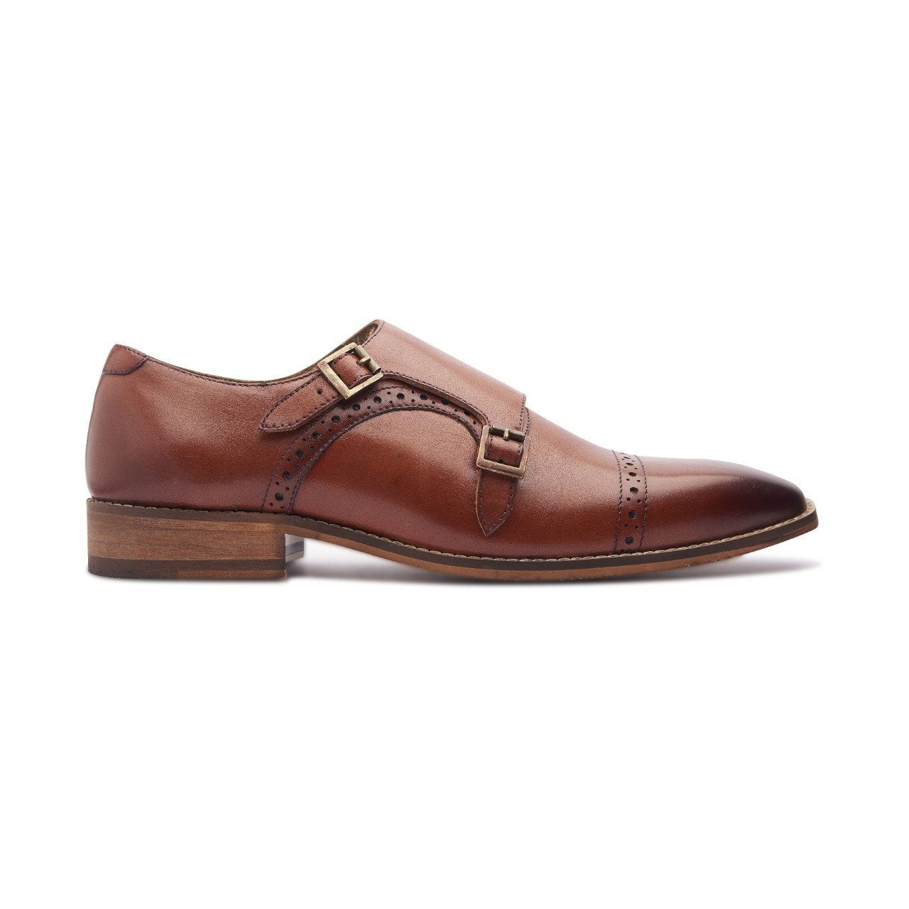 Men's Leather Harvey Double Monk Shoe