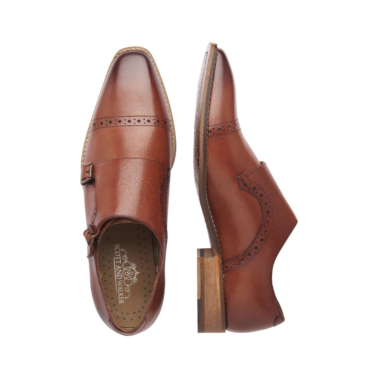 Men's Leather Harvey Double Monk Shoe